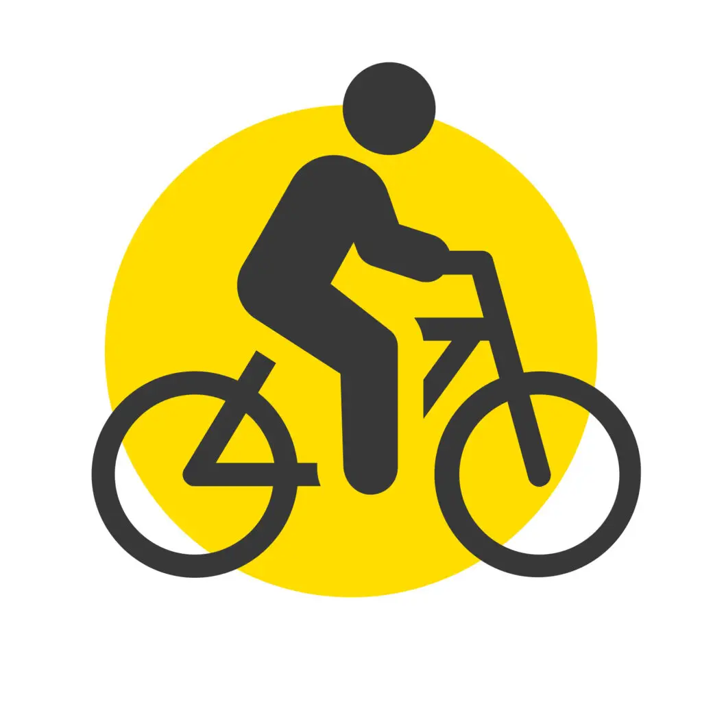 Man cycling icon